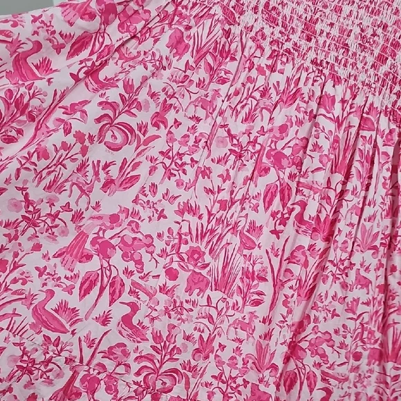 Hill House Pink Floral Ruffle Dress - Picture 3 of 5